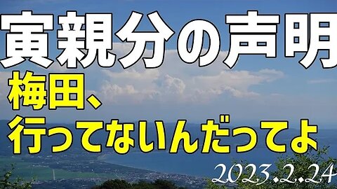 寅親分の声明～梅田行ってないんだってヨ😱～2月24日[日本語朗読]050224