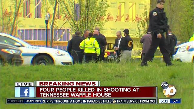 Four people killed in shooting at Tennessee Waffle House