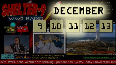 24/7 Music/Wx/Prepping | WED Dec-11 | WW3