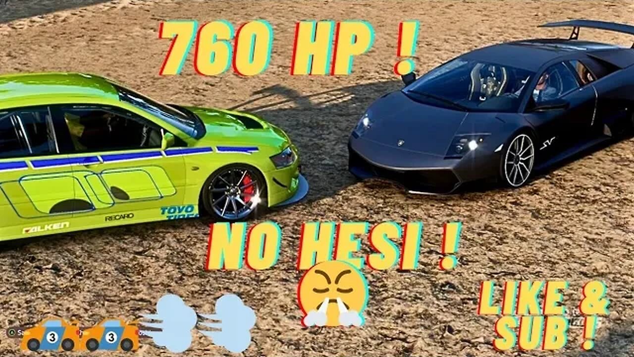 Lamborghini Murcielago SV Vs Mitsubishi Evo | NO Hesi POV 4K| Forza Horizon 5