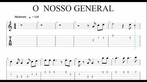 O NOSSO GENERAL [ TABLATURA SOLO ] prof. Jaime Toledo