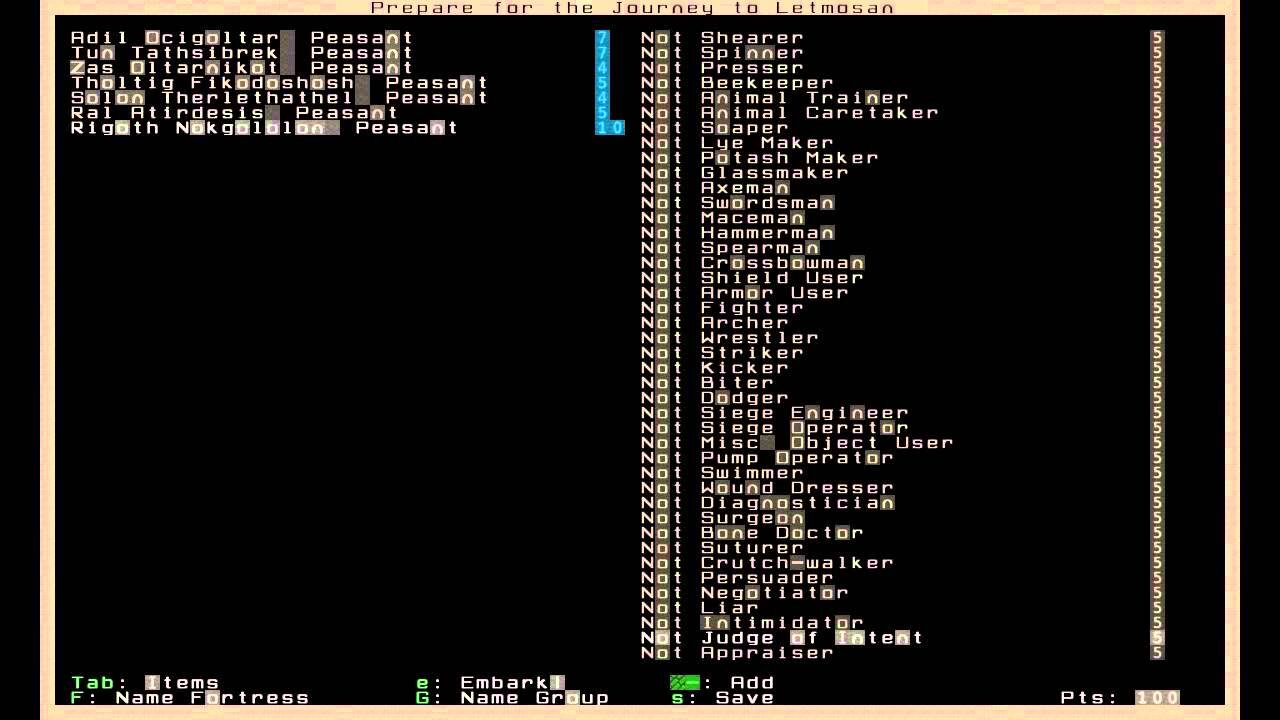 Let's Play Dwarf Fortress part 1 - Scarletrocks - a Volcano Embark