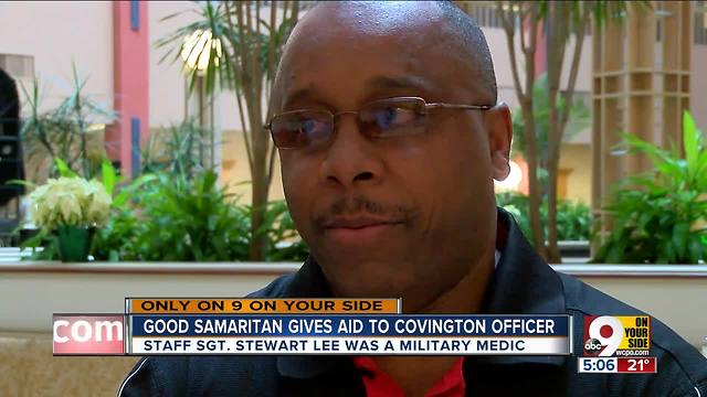 Good Samaritan gives aid to officer