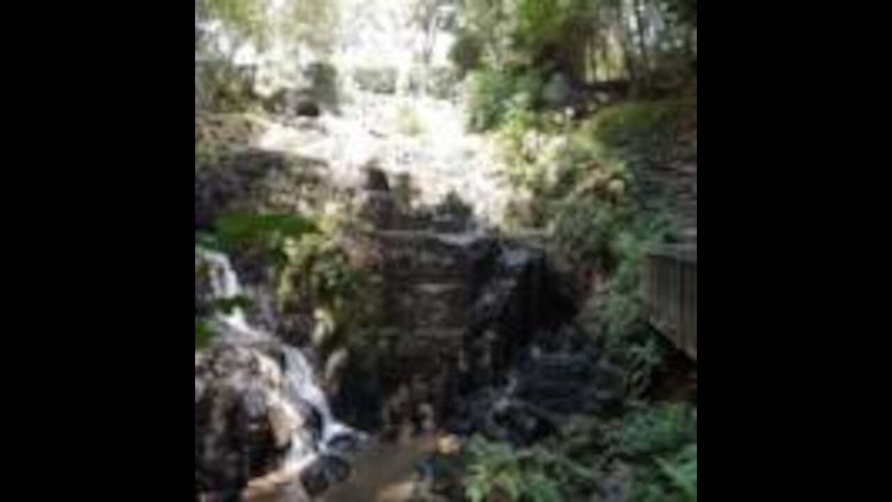 Waterfalls, landscape, the beautiful view and Energy