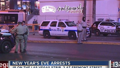 New Year's Eve arrest statistics in Las Vegas