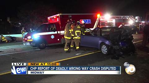 CHP report of deadly wrong-way crash disputed