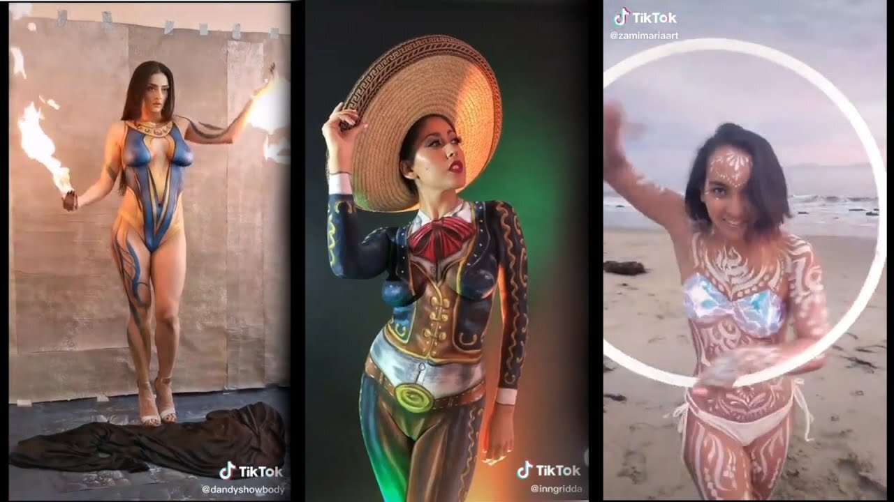 Best Body Paint TikTok Girls on The Internet