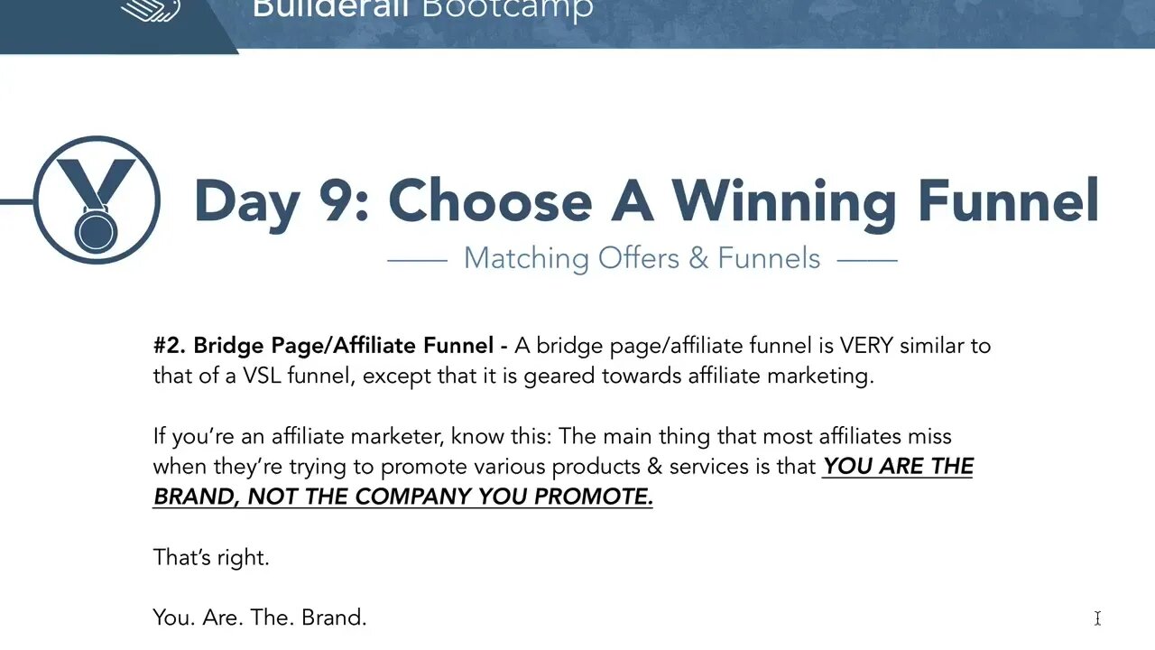 day 09 choose a winning funnel