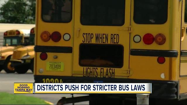 Districts working to target drivers who pass school buses