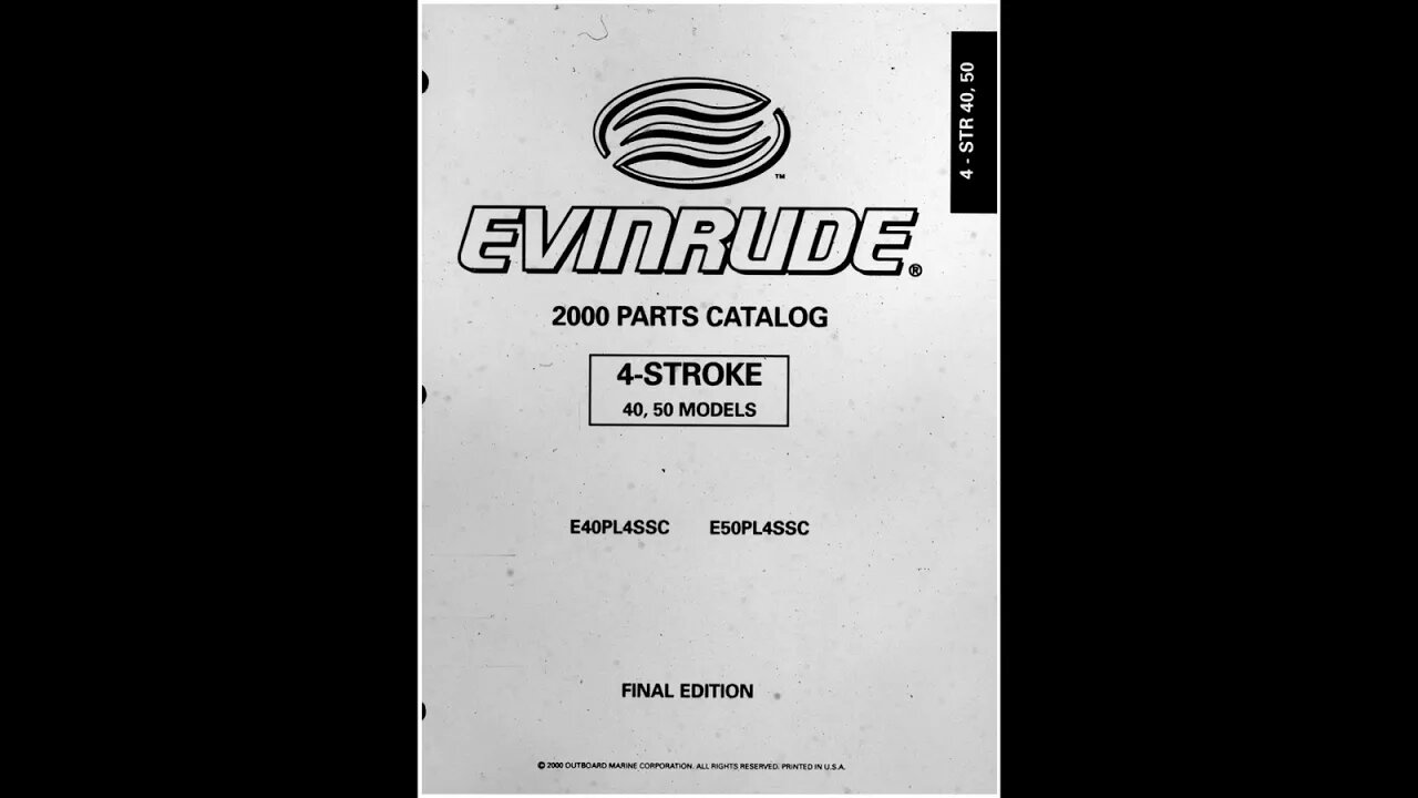 Johnson Evinrude commercial outboard motors, 4 stoke, & jet schematic and break downs - 2000 Card-07