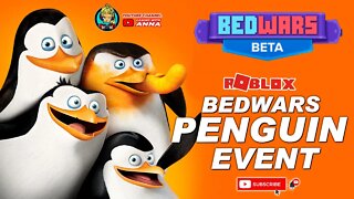 Fighting with Penguin in Roblox Bedwars Penguin Event