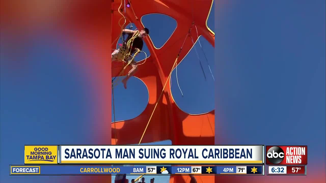 Sarasota man sues Royal Caribbean after falling from bungee ride