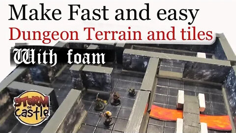 Easy way to make dungeon tiles and terrain with foam