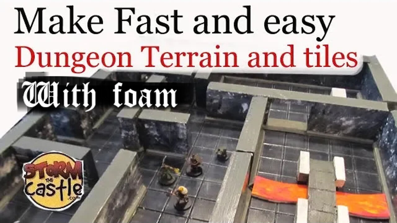 Easy way to make dungeon tiles and terrain with foam
