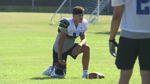 HS football players prepping for all-star game