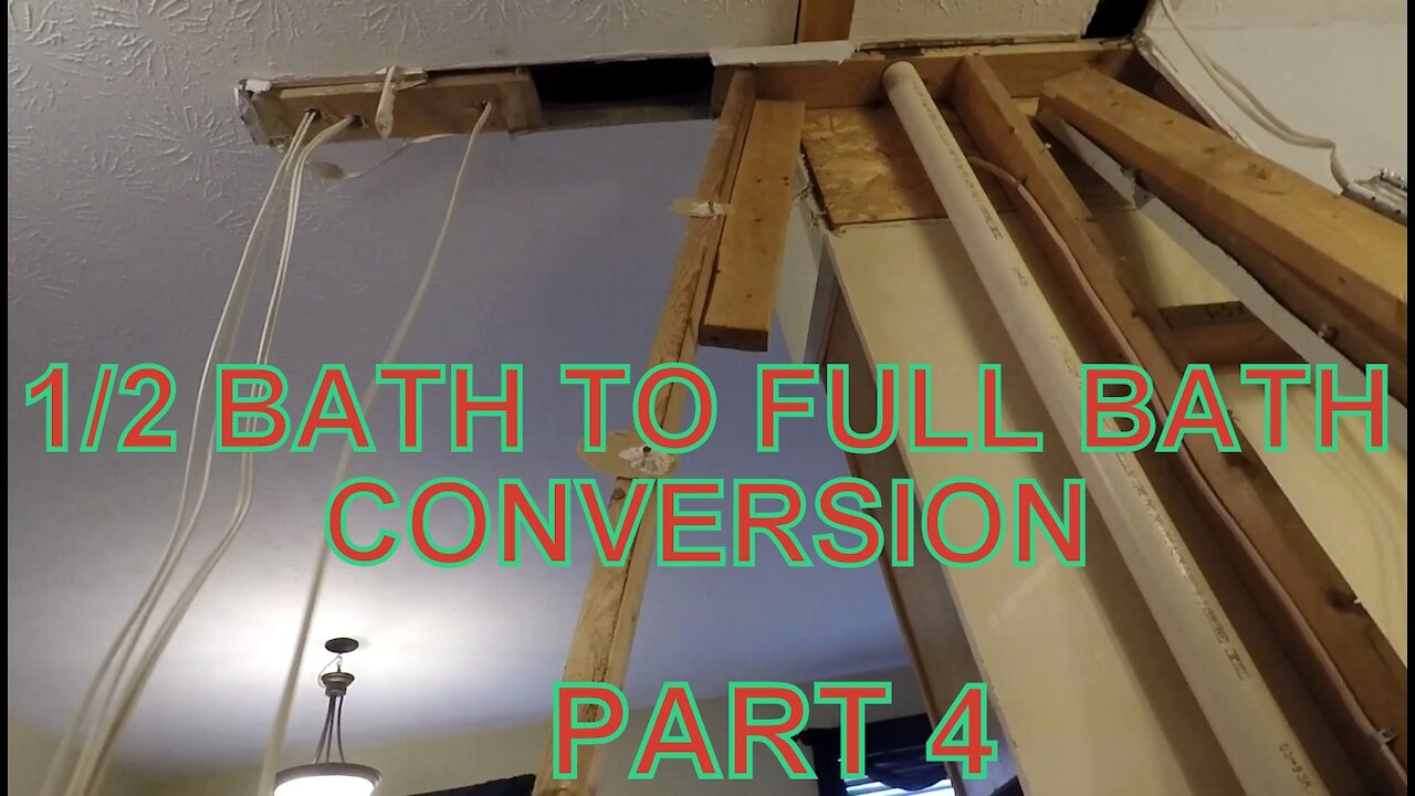 Converting a 1/2 Bath to a Full Bath Part 4