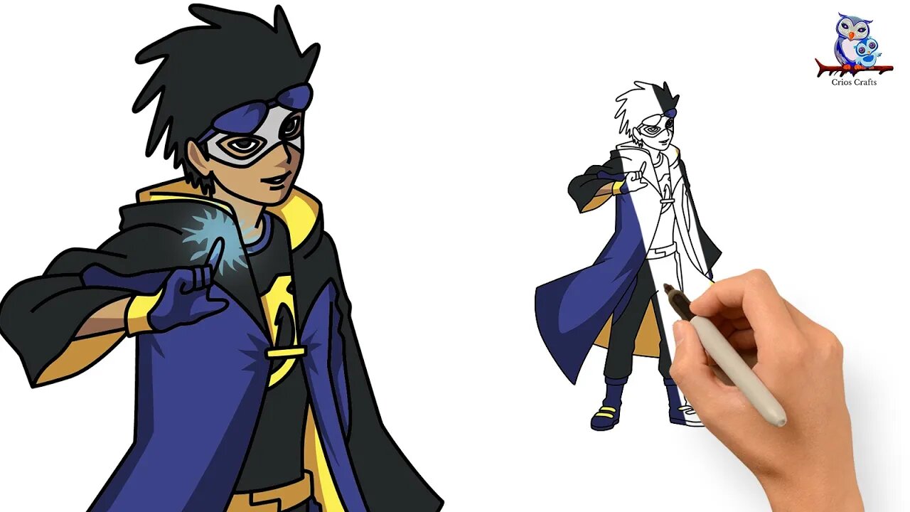 How to Draw Static Shock - Step by Step