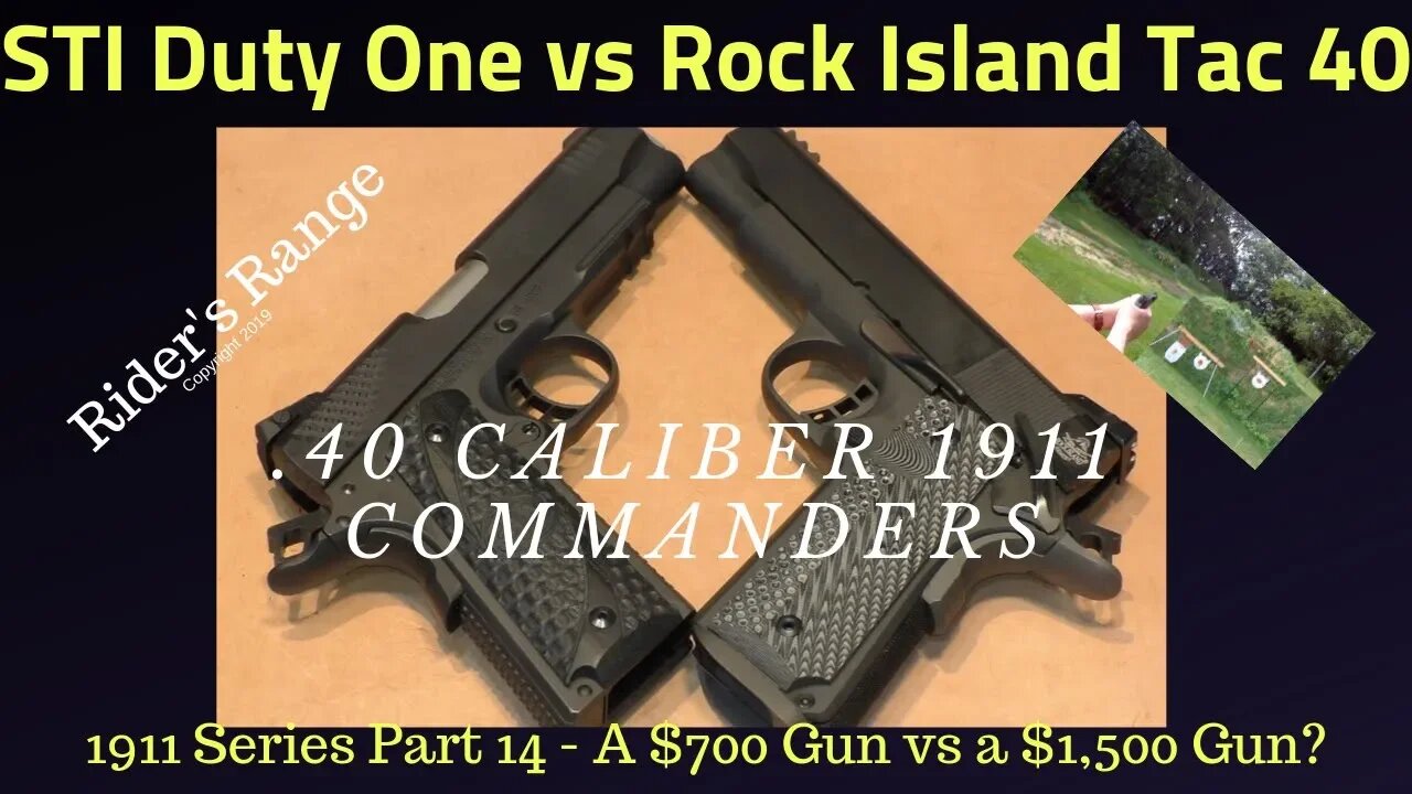 1911 Series Part 14 - STI Duty One 4.0 vs Rock Island Tac .40