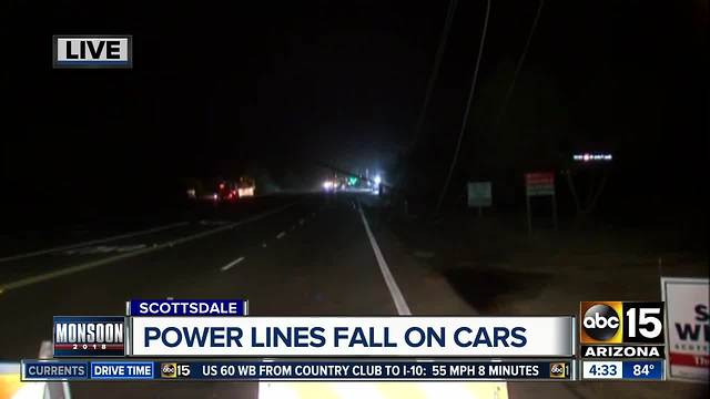 Downed power lines trap drivers in Scottsdale