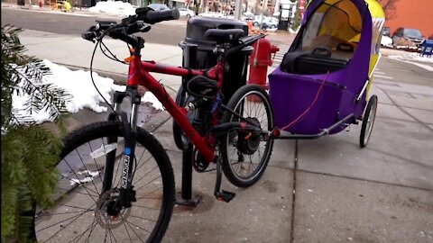 When you see the red bike in downtown Lansing, it's time to eat