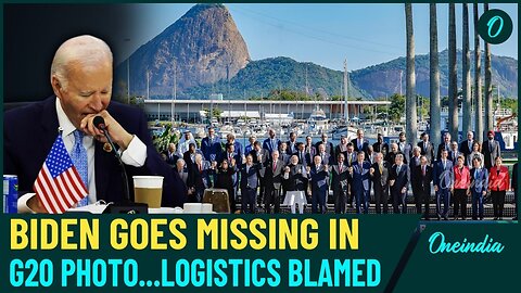 Biden Misses G20 Group Photo in Rio, logistical issues blamed, Leaders pose without him.| WATCH