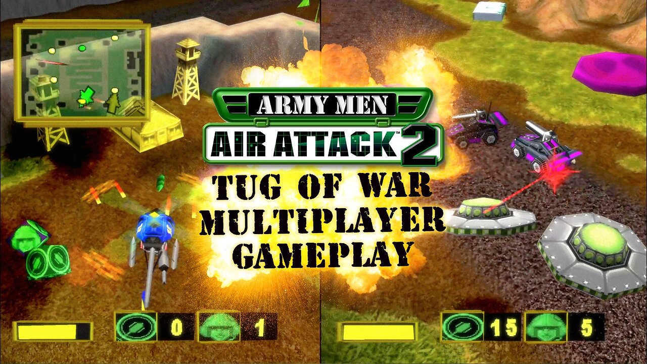 Army Men: Air Attack 2 - Tug of War 2 - Green vs Tan - PS2