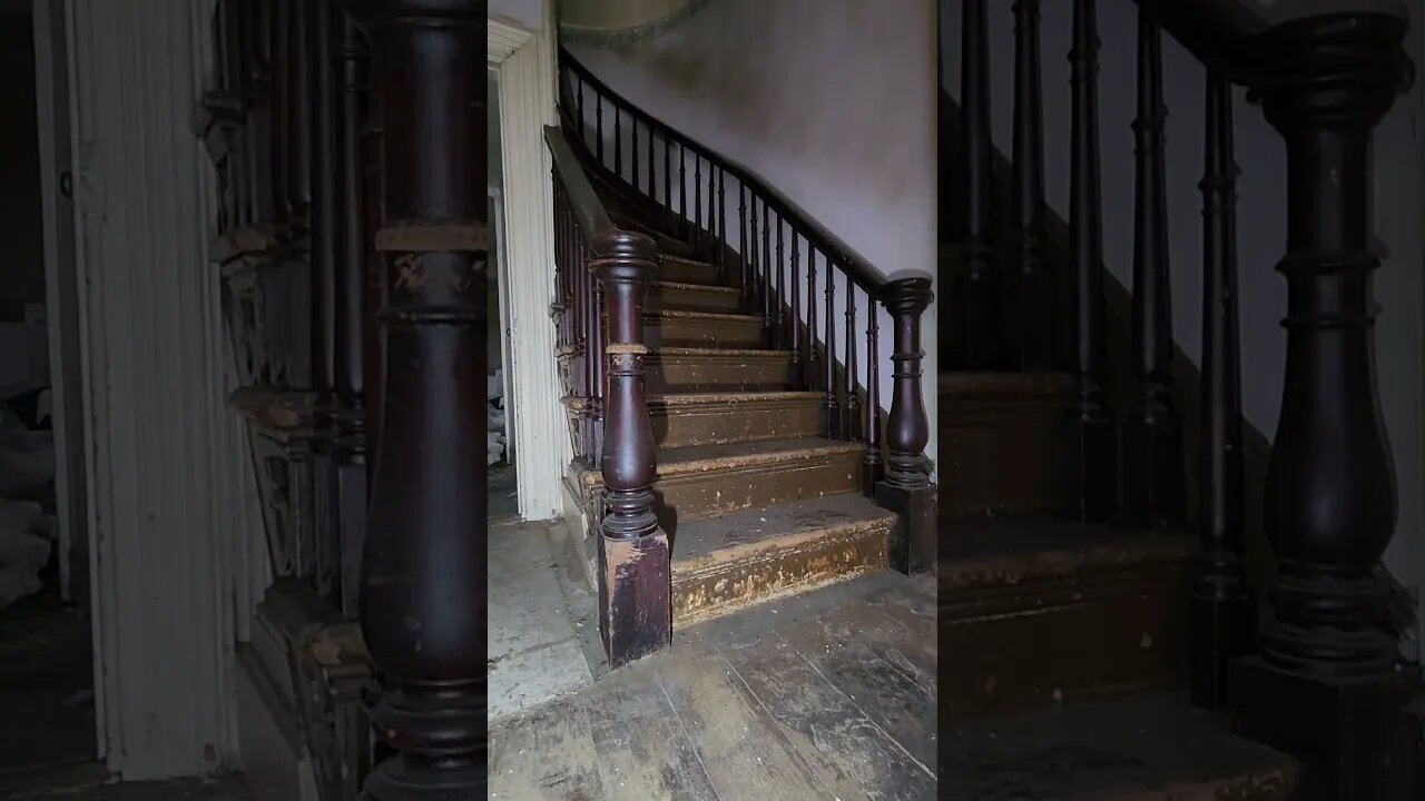 SHORTS - 1 MINUTE ABANDONED HOUSE TOUR, AMAZING STAIRS!