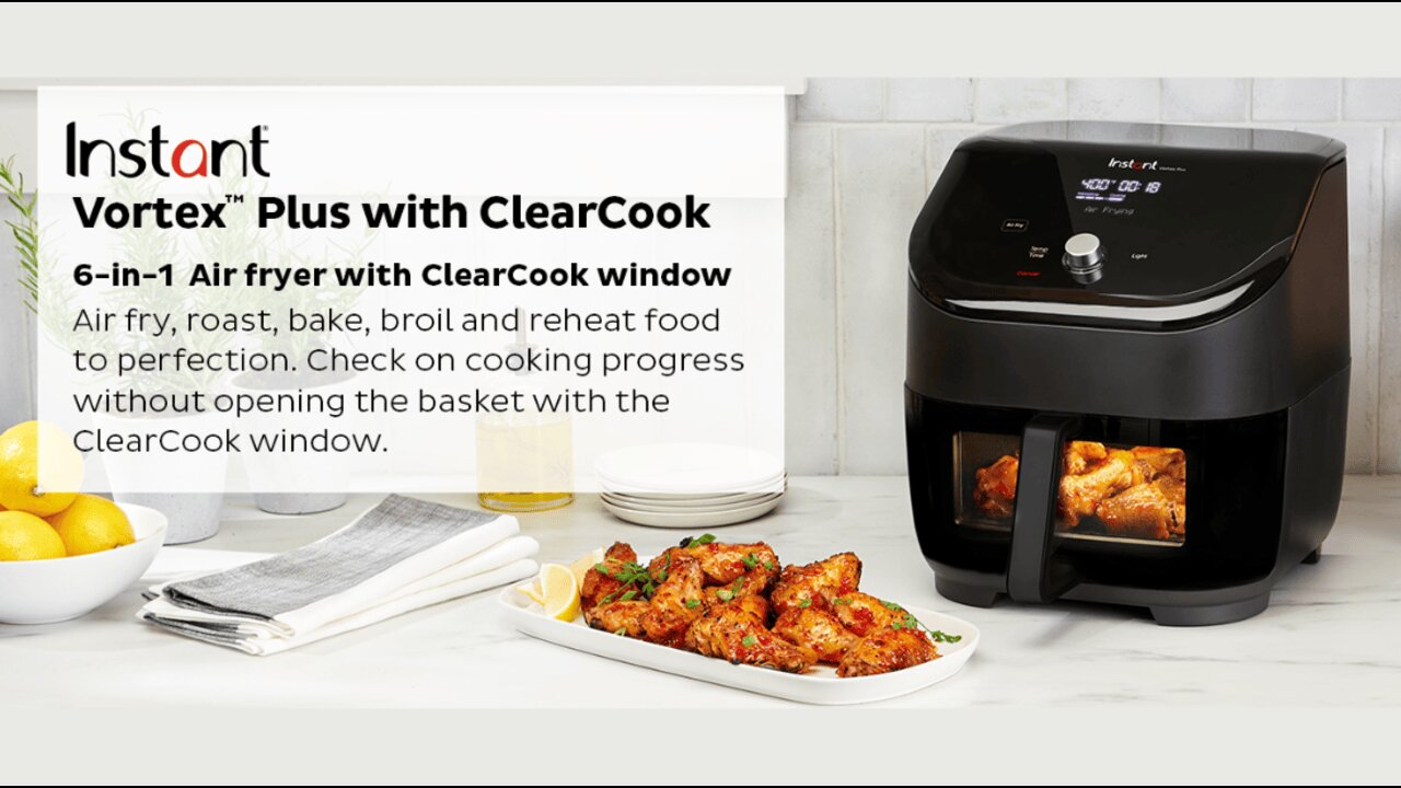 Instant Pot Vortex Plus 6QT ClearCook Air Fryer