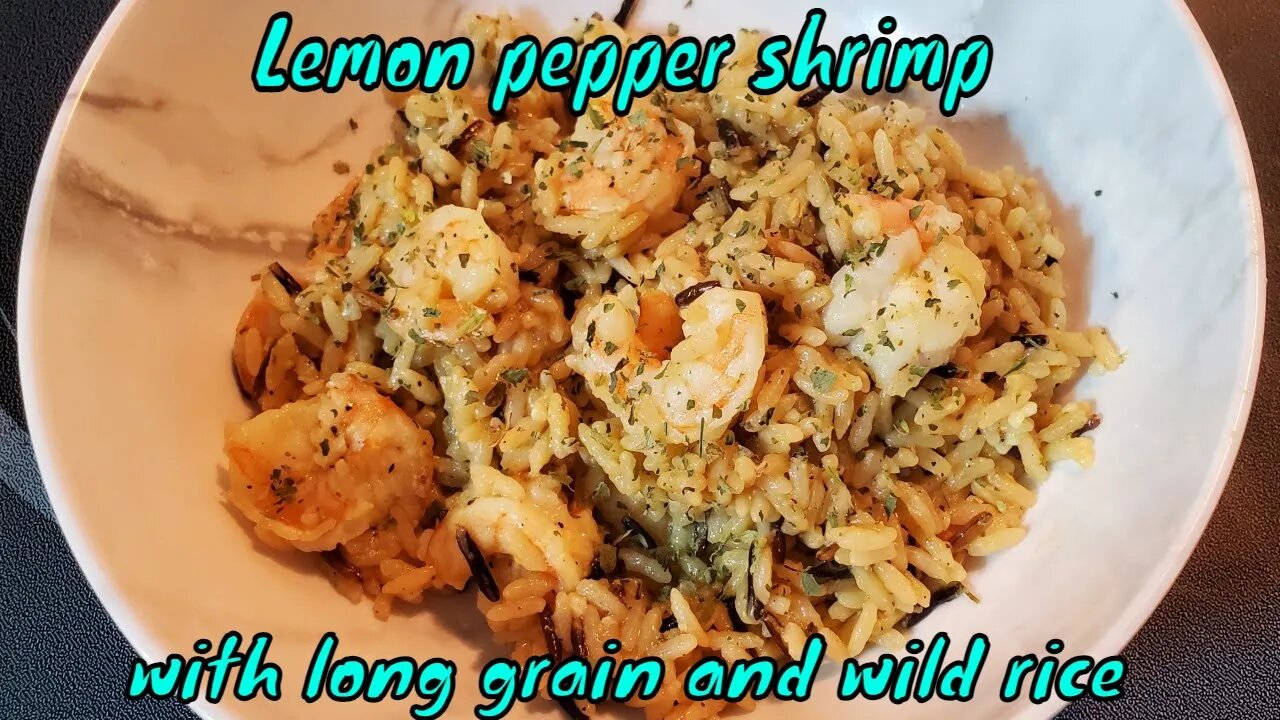 What's cooking with the Bear? Lemon pepper shrimp with long grain and wild rice. #easyrecipe #cook