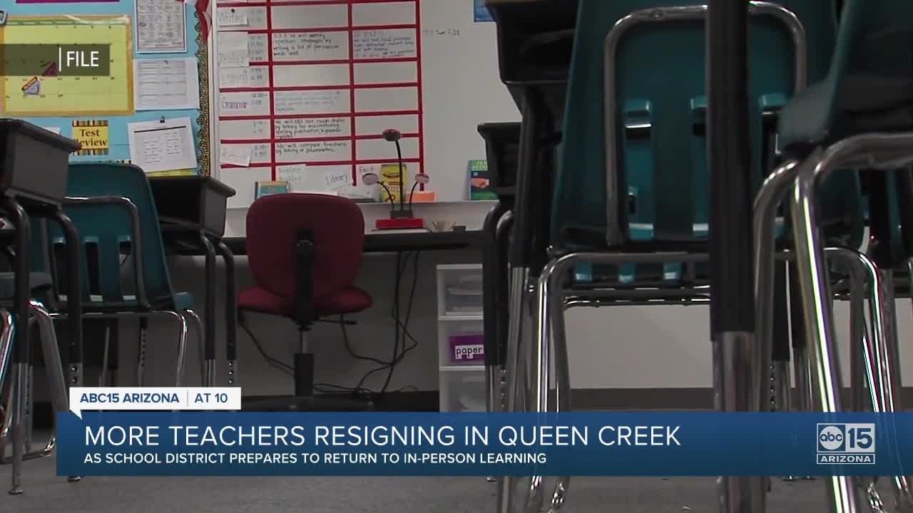 More teachers resigning in Queen Creek