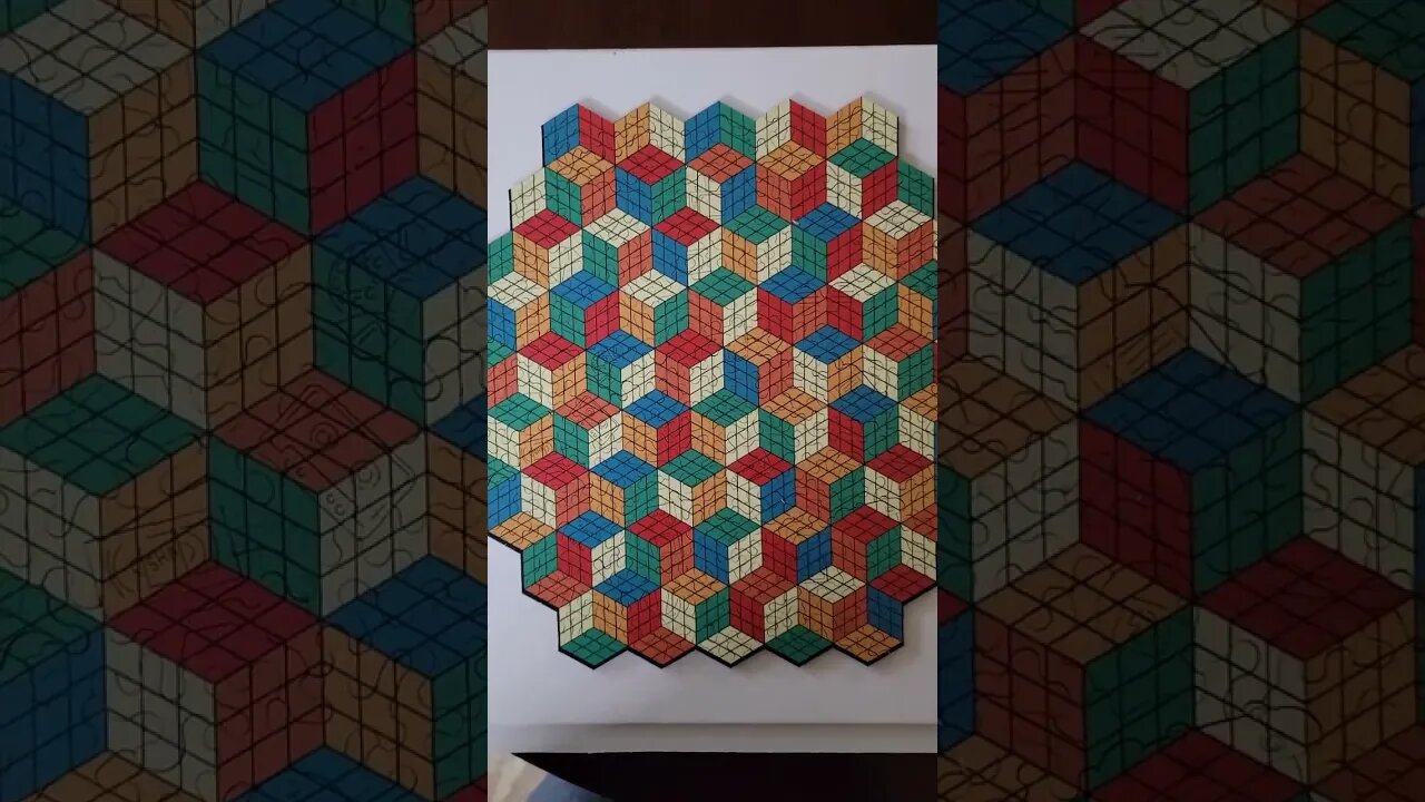 Rubik's Cube Wooden #jigsawpuzzle by Gemturt Puzzles! #puzzles #rubikscube #shorts #impossible