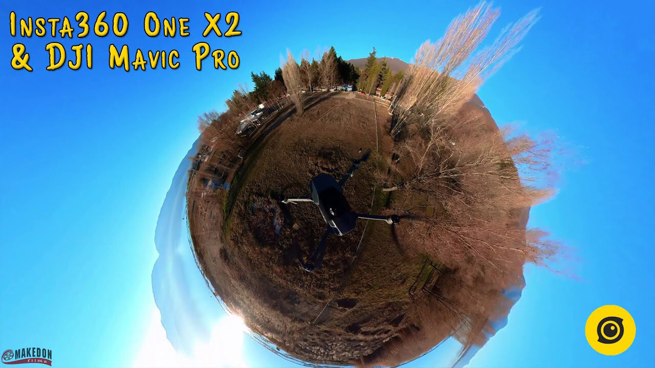 Drone DJI Mavic Pro with Insta360 One X2 camera mount on top, flying with Real Audio [FPV]