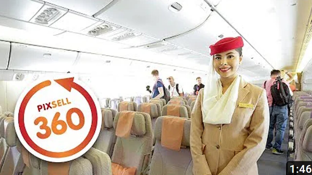 360 VIDEO: Inside the Emirates Boeing 777-300 Amazing Luxury Jet Airliner