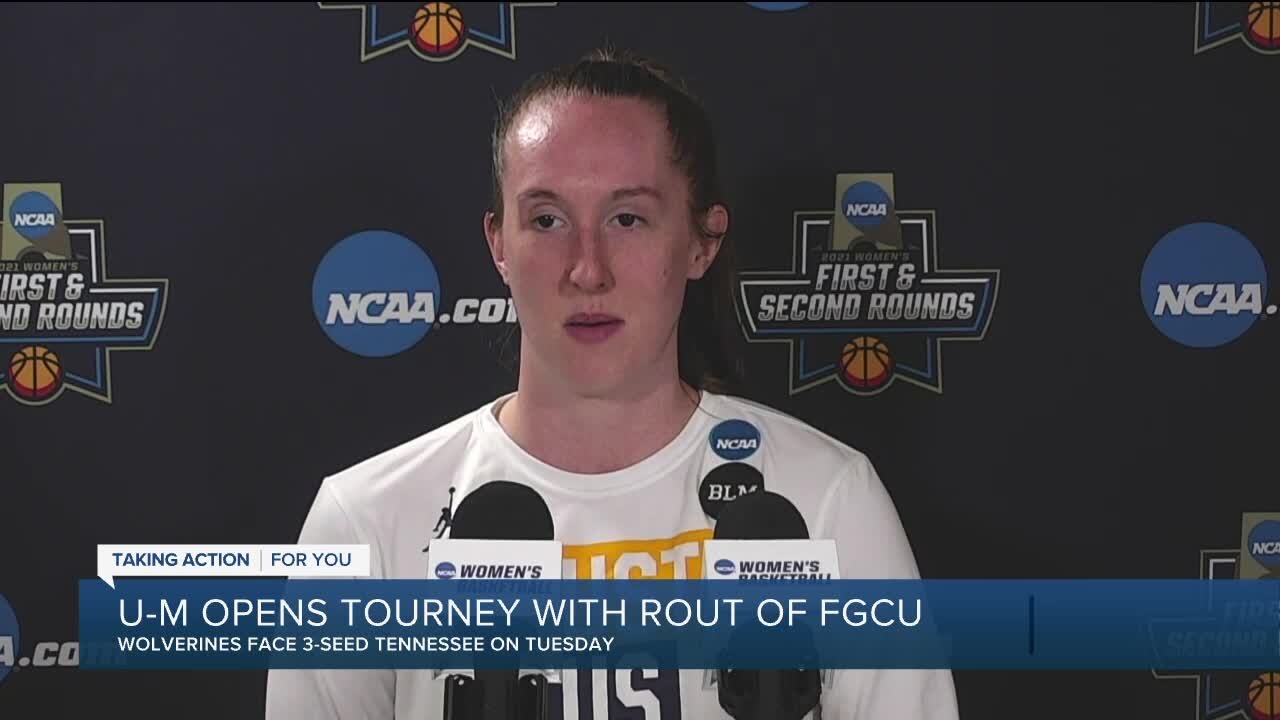 Leigha Brown leads Michigan over FGCU in NCAA Tournament