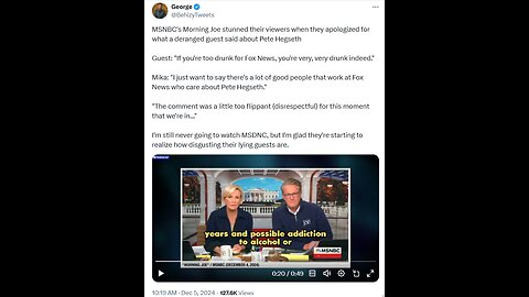 MSNBC's Morning Joe stunned their viewers when they apologized to FOX