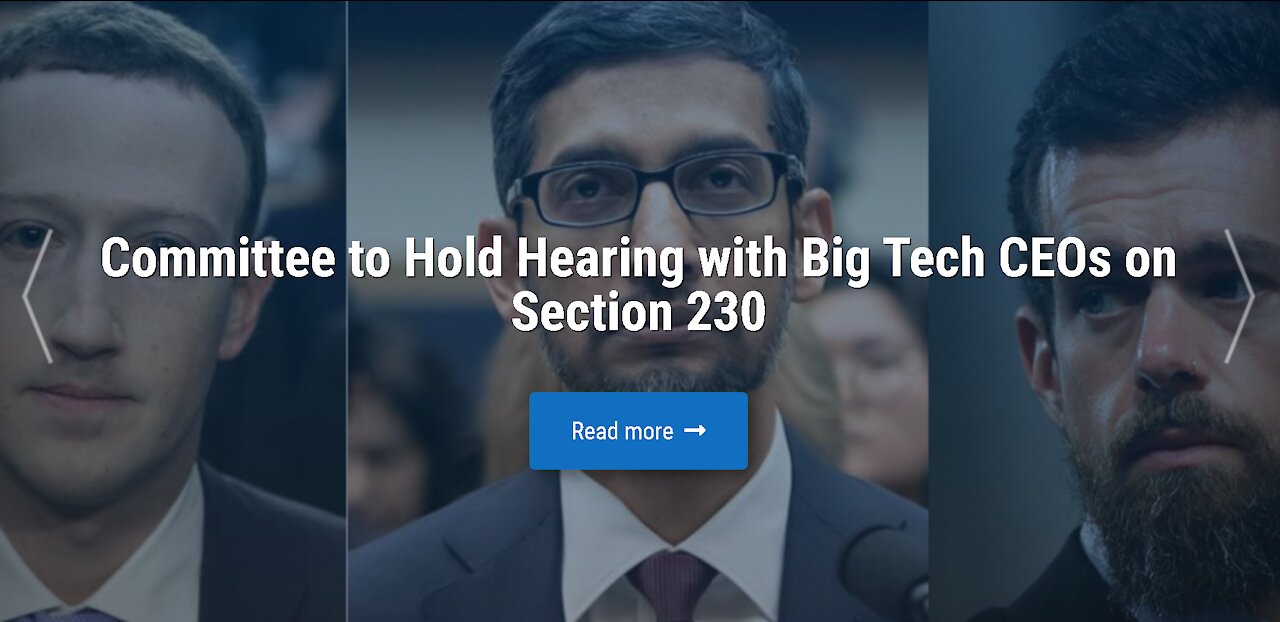 Senate Hearing with Big Tech CEOs 10/28/2020