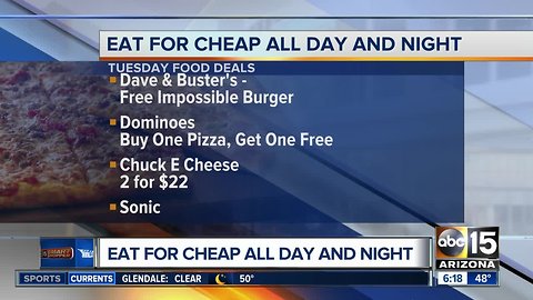 Tuesday food deals to eat all day long