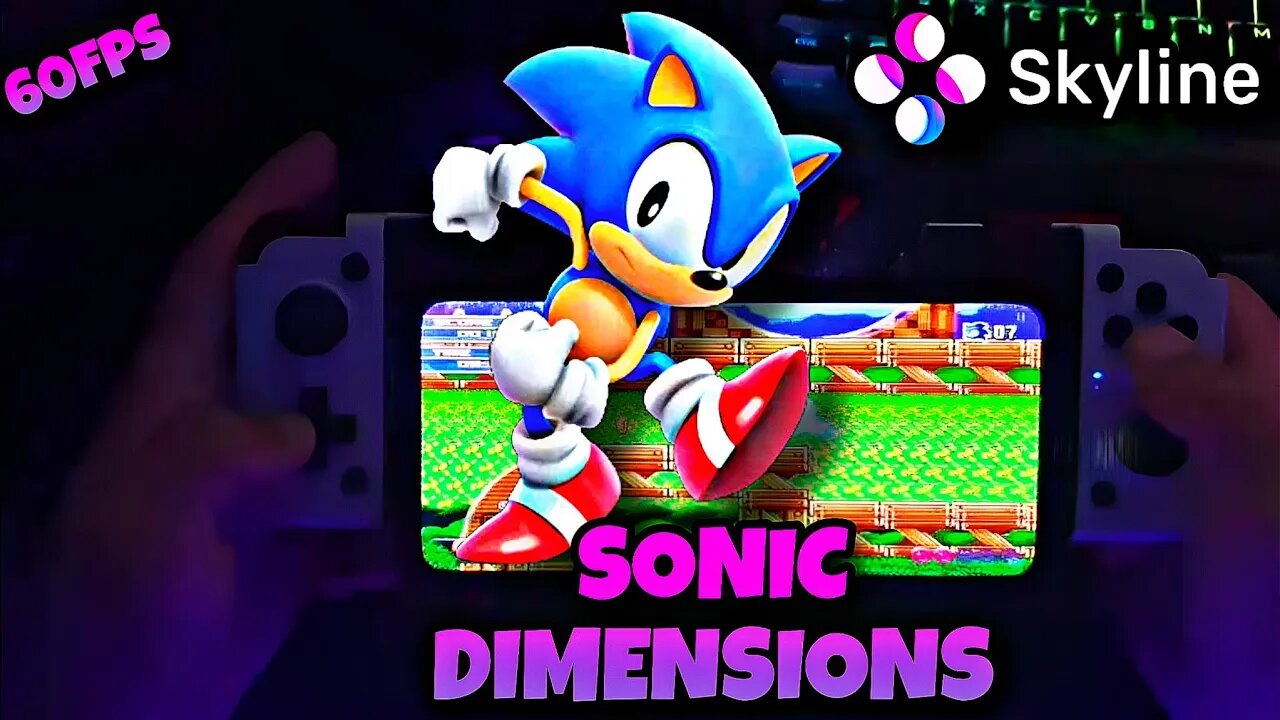 SONIC DIMENSIONS - Game Play no Skyline Mr Purple v172 emulator Switch Android 4.0.8 SD888+/8GB