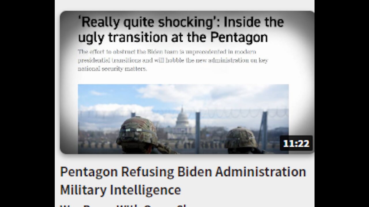 Pentagon Refusing Biden Administration Military Intelligence