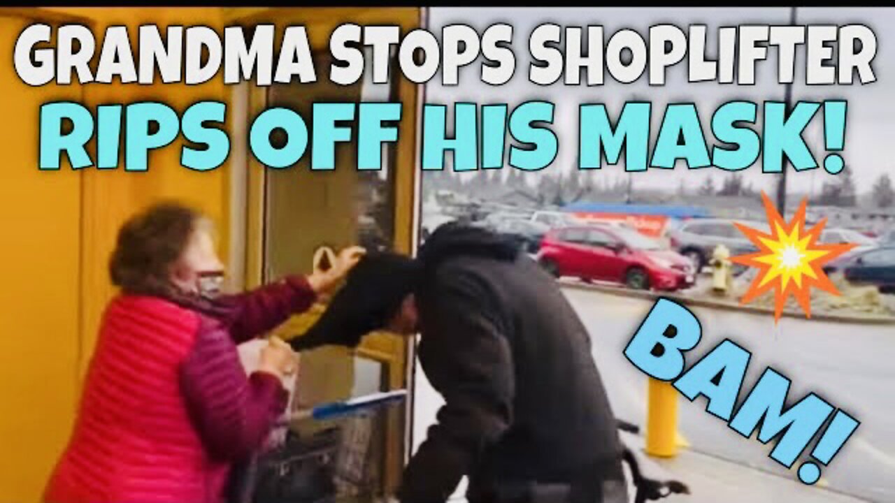 "Wonder Woman" Grandma STOPS SHOPLIFTER, Tears off His Mask, and He Flees!