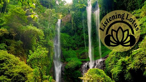 Listening Lotus: Relaxing Sekumpul Waterfall in North Bali Island, Indonesia (4-hour video)