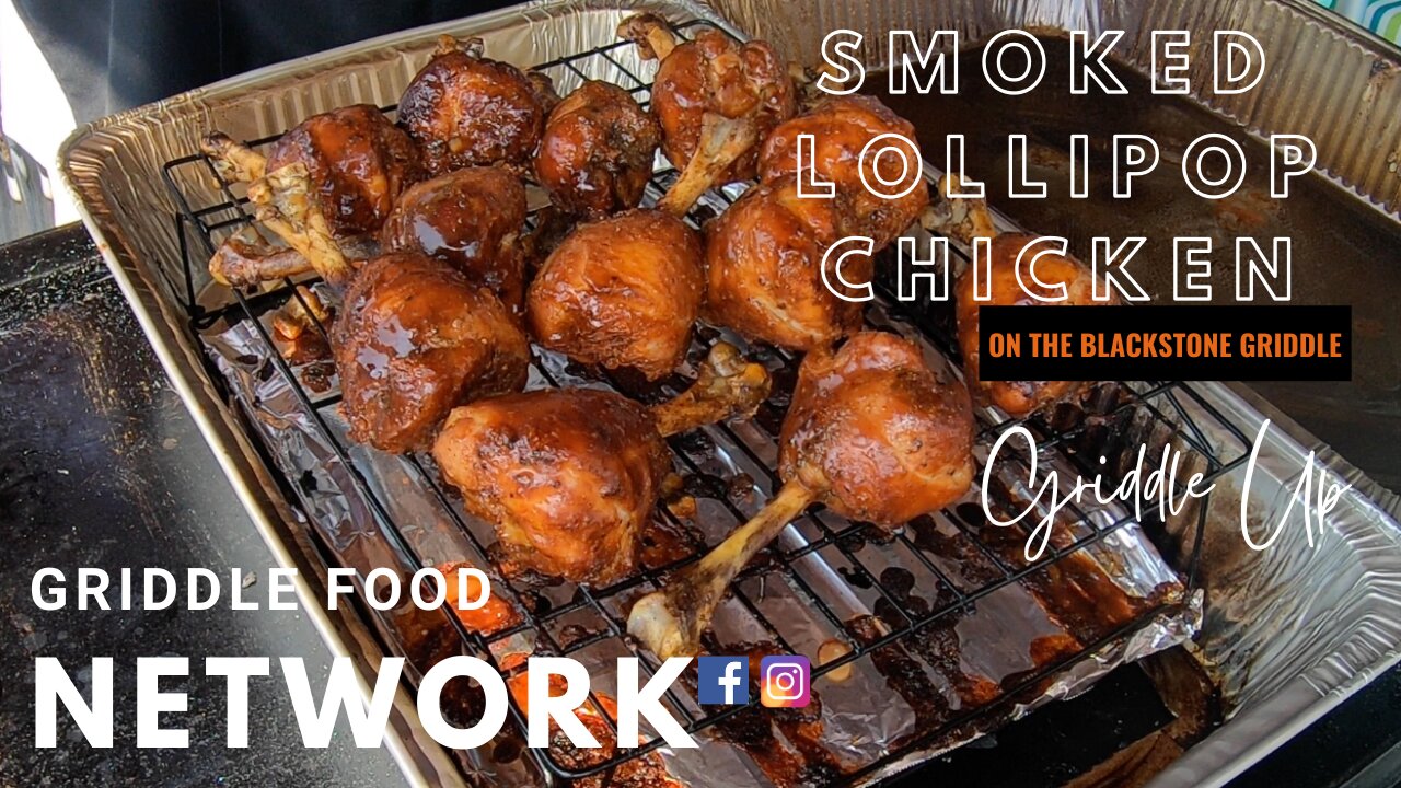 Smoked Chicken Lollipop Style on the Blackstone Griddle | Griddle Food Network