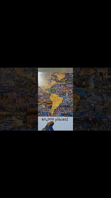 60,000 Pieces Complete! #shorts #puzzle #jigsawpuzzles #worldslargestpuzzle worlds