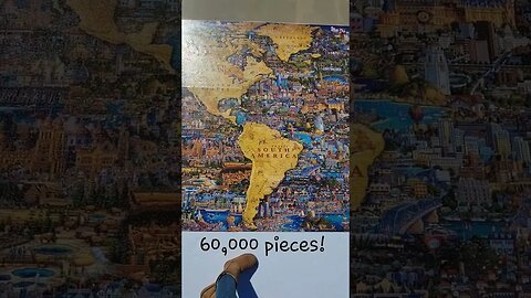 60,000 Pieces Complete! #shorts #puzzle #jigsawpuzzles #worldslargestpuzzle worlds