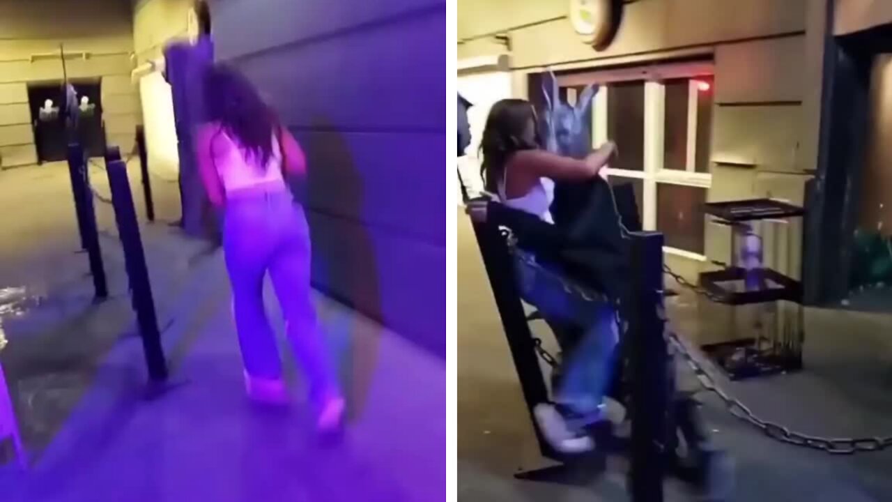 Girl fell with boyfriend after hugging tightly