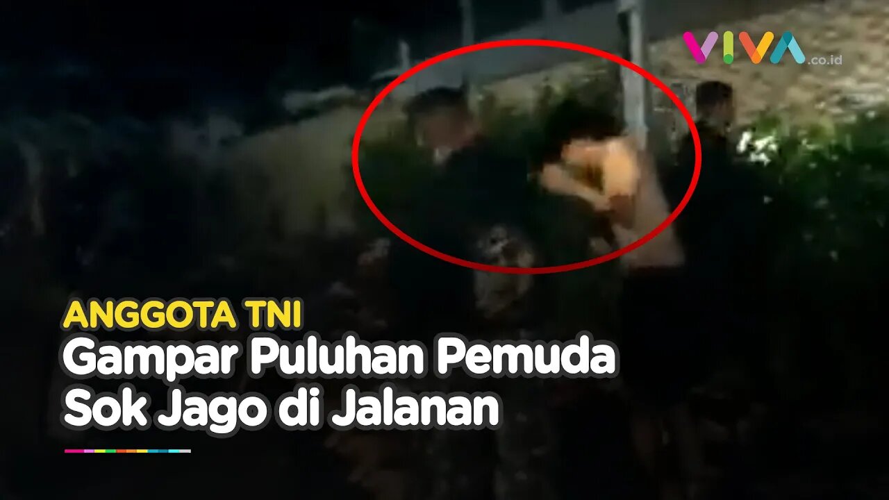 TNI Buat Kapok Puluhan Pemuda Sidoarjo yang Acungkan Celurit di Jalanan