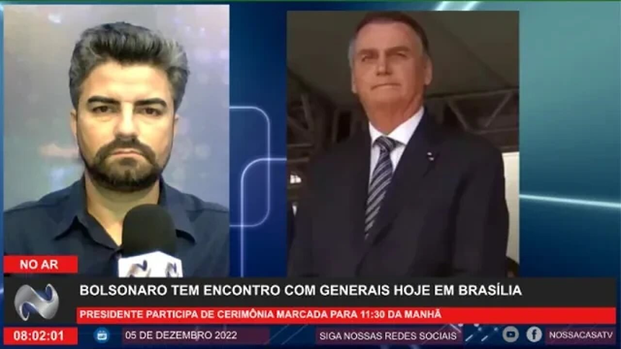 URGENTE Bolsonaro tem encontro com generais hoje em Brasília