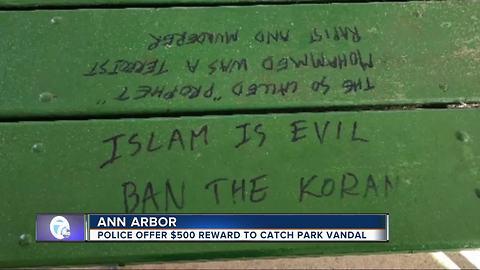 Vandals leave anti-Muslim messages in Ann Arbor parks