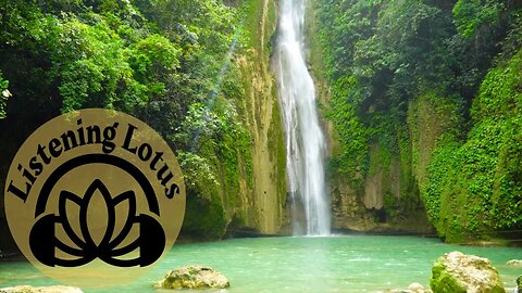 Listening Lotus: Relaxing Tropical Waterfall In The Beautiful Philippines (4-Hour Video)