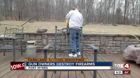 Gun owners get rid of their guns to send message